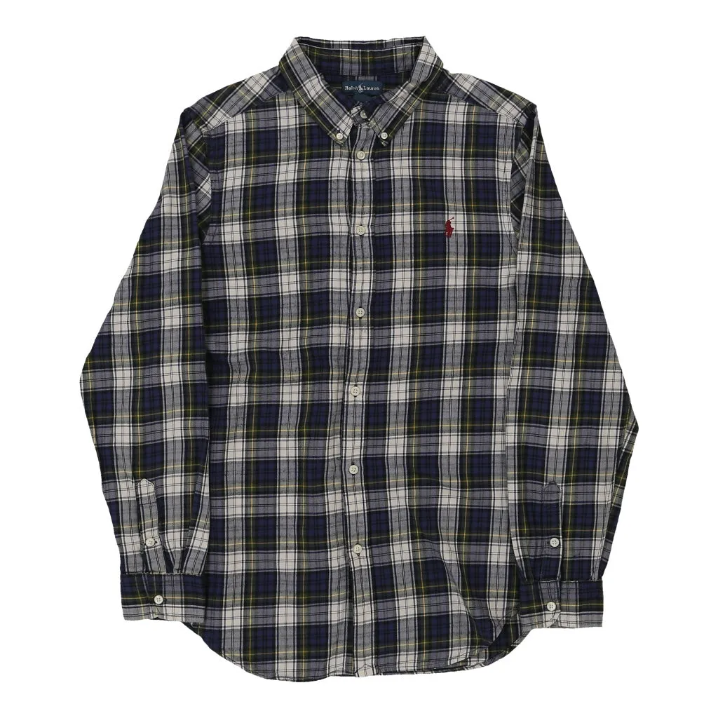 Age 13-14 Ralph Lauren Checked Shirt - XL Navy Cotton