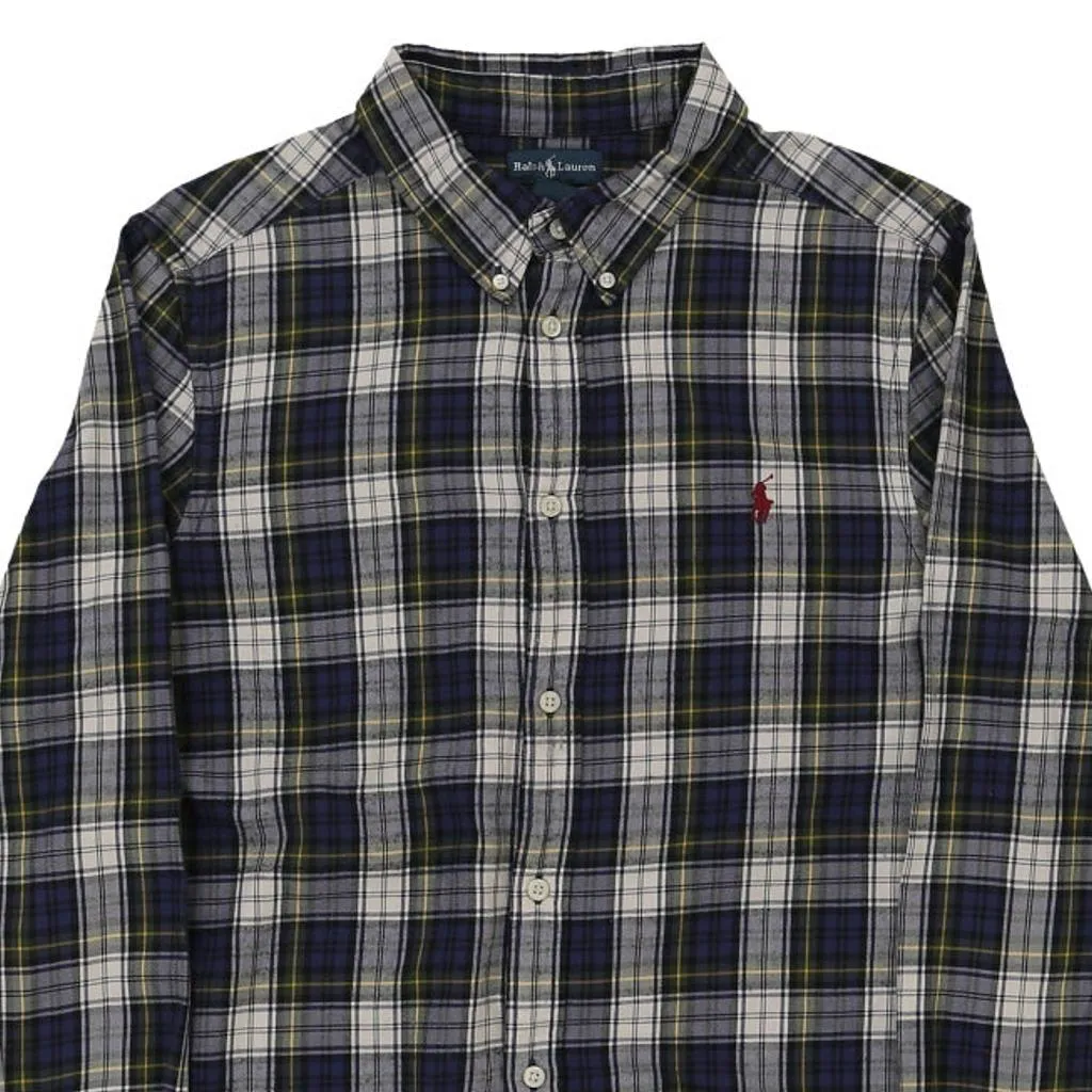 Age 13-14 Ralph Lauren Checked Shirt - XL Navy Cotton