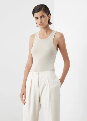 Bassike -  Superfine Rib Athletic Tank - Tops