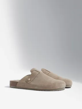 Buy SOLEPLAY Taupe Slip-On Leather Sandals from Westside