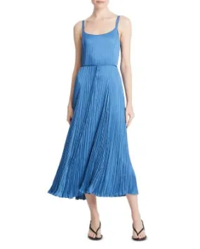 Crinkled Midi Slip Dress