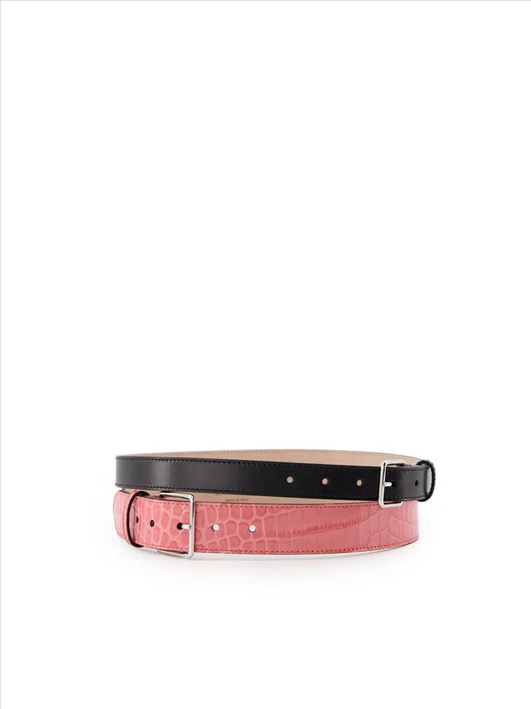 Double-Colored Leather Belt