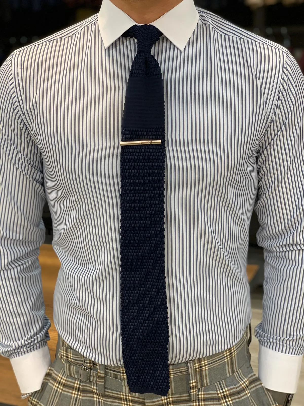 Ferrar Stripes Blue Shirt