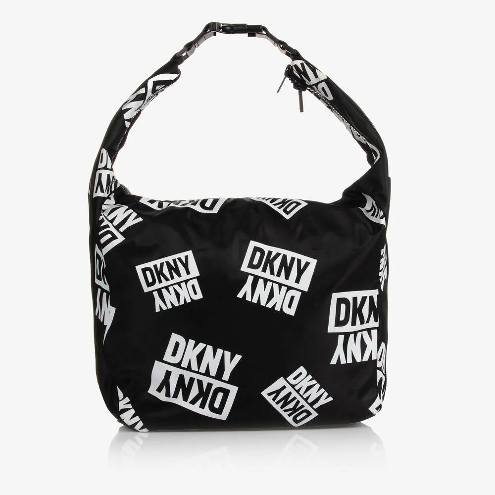 Girls Black Logo Shoulder Bag (48cm)