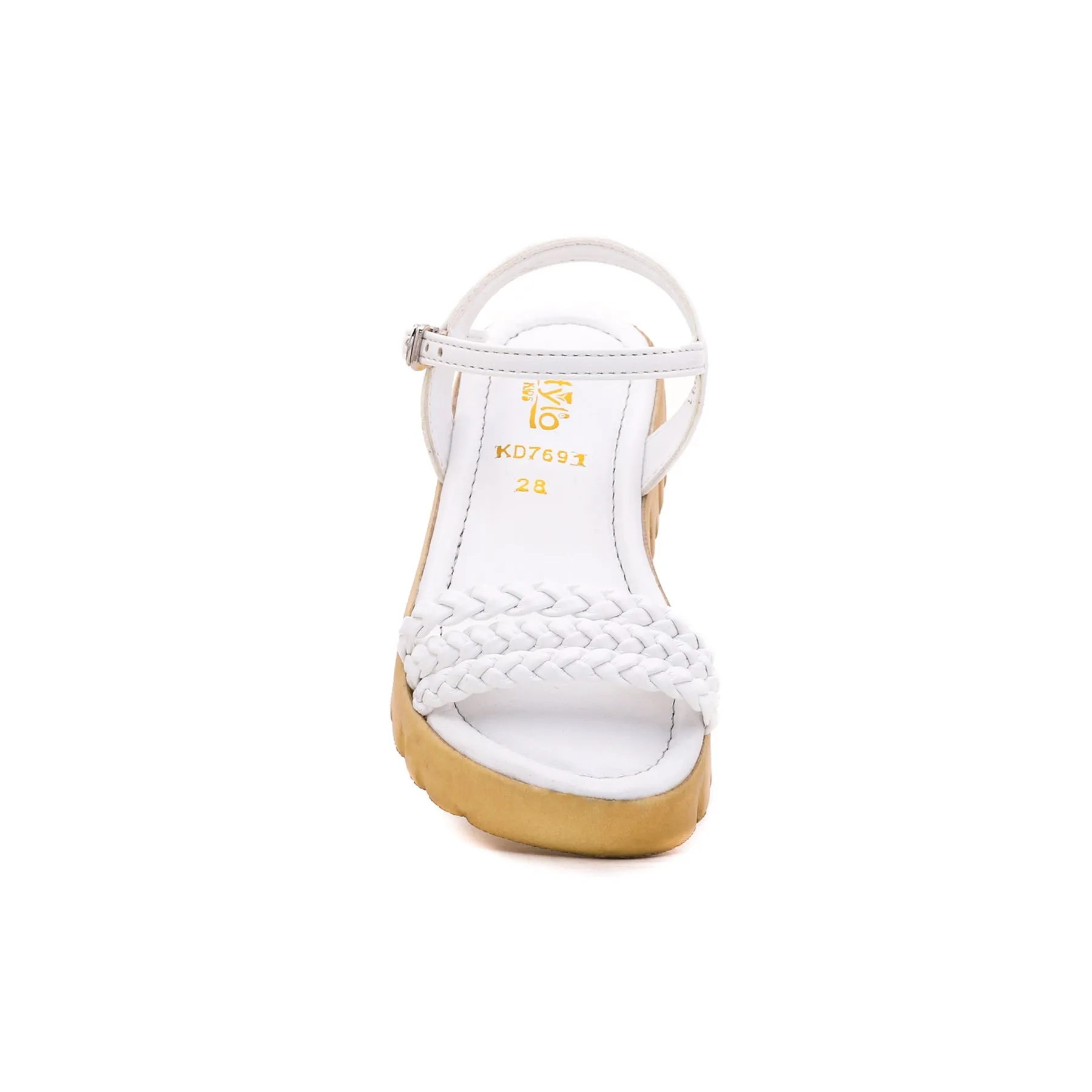 Girls White Formal Sandal KD7691