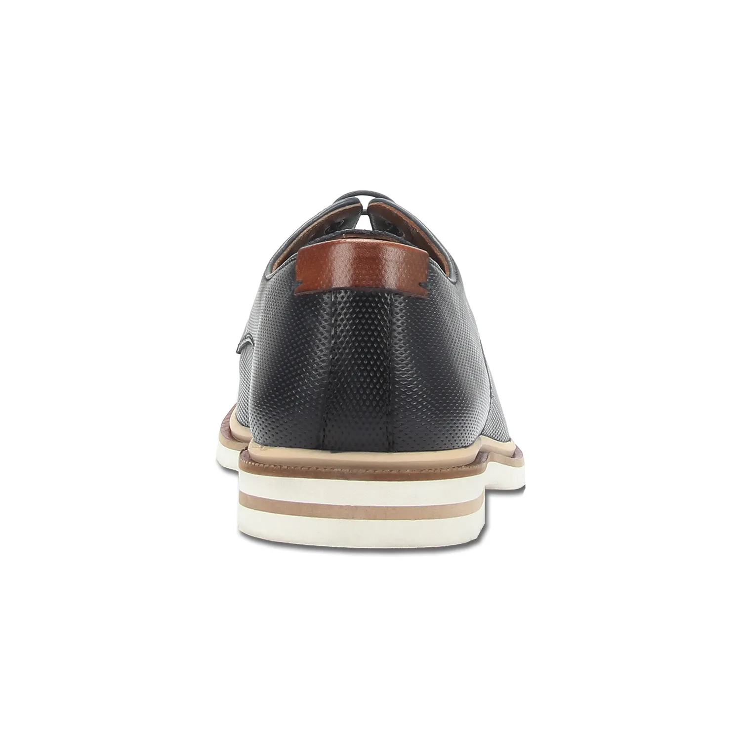 Leather textured lace-up shoes for men