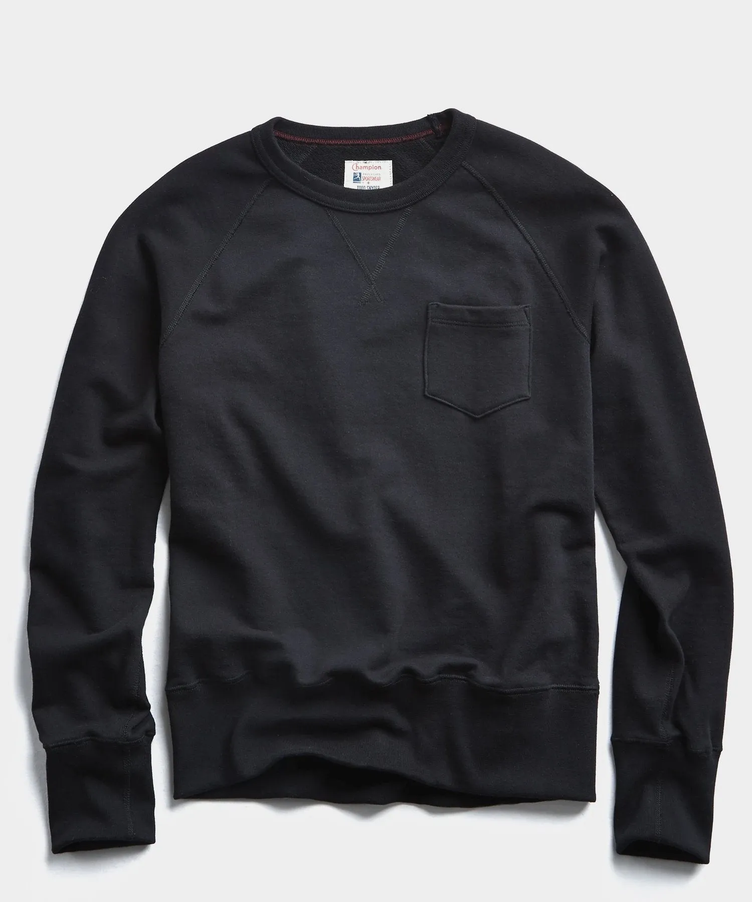 Lightweight Pocket Sweatshirt in Black