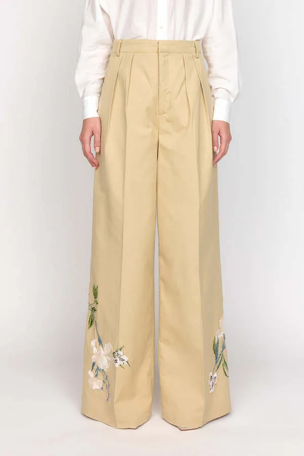 Lindsay Pant - Sand Embroidery