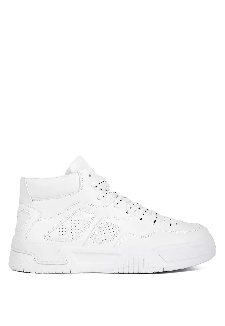 London Rag White Ankle Length Sneakers