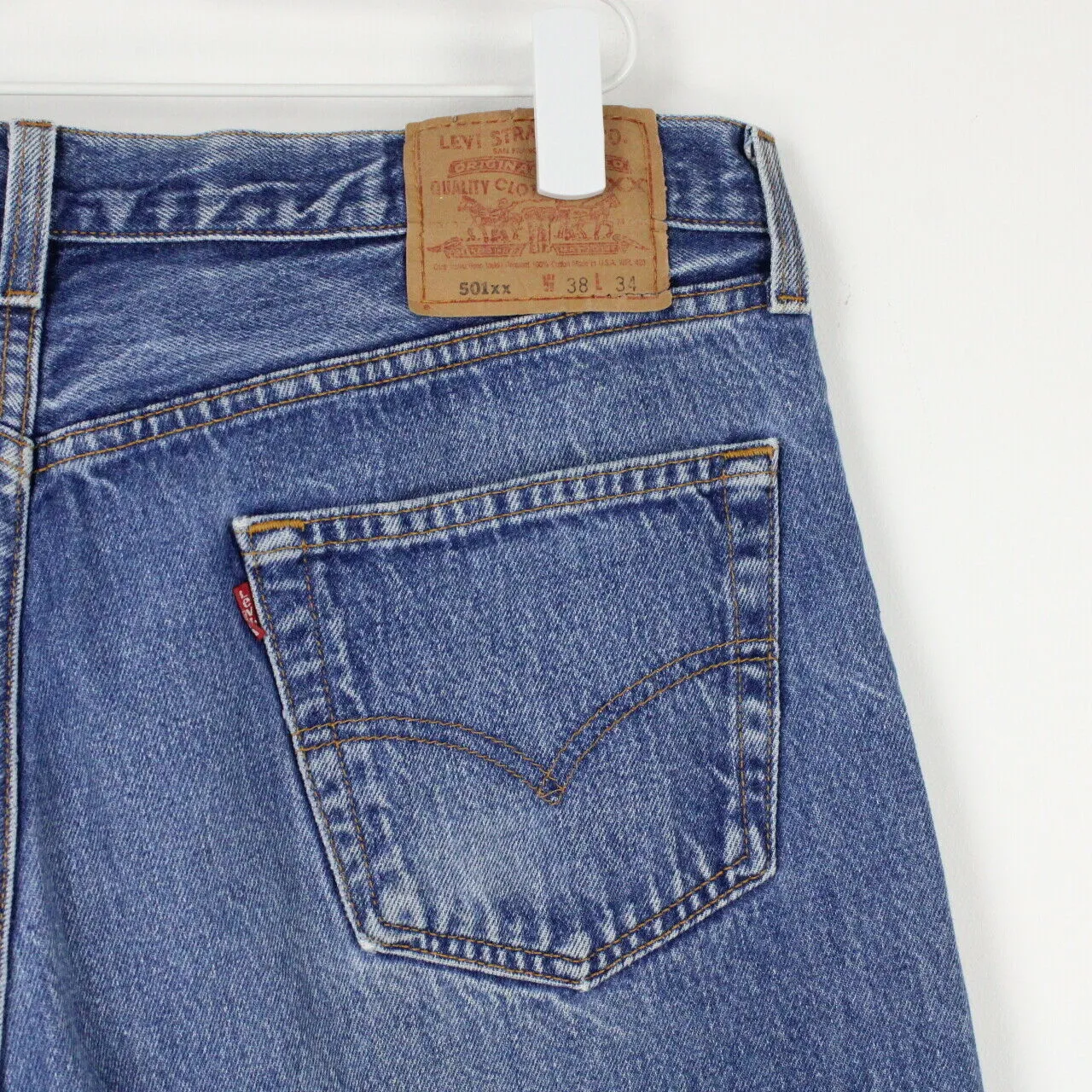 Mens LEVIS 501 XX Jeans Mid Blue | W38 L30