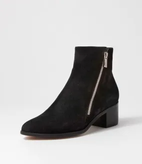 MOLLINI Spayn Black Suede Ankle Boots