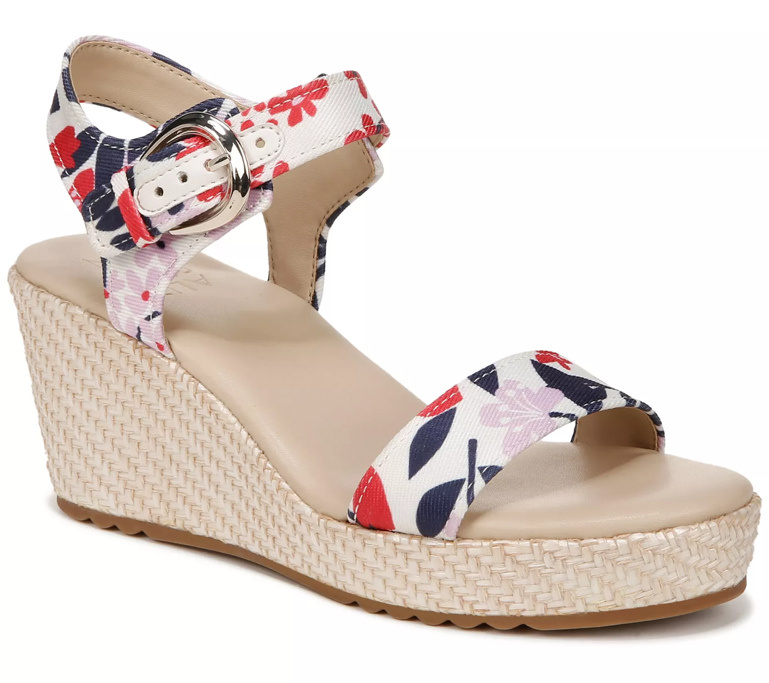 Naturalizer Floral Ankle Strap Wedges- Stella3