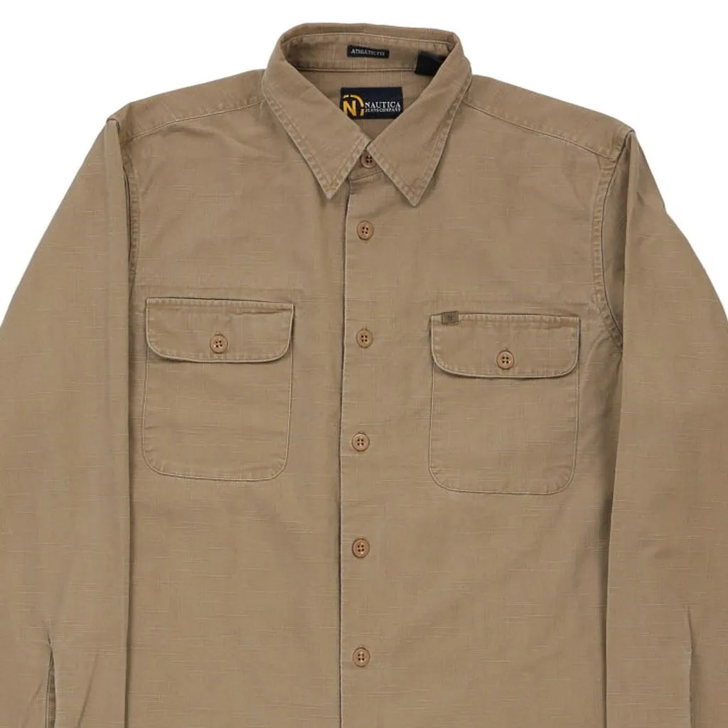 Nautica Shirt - Large Beige Cotton