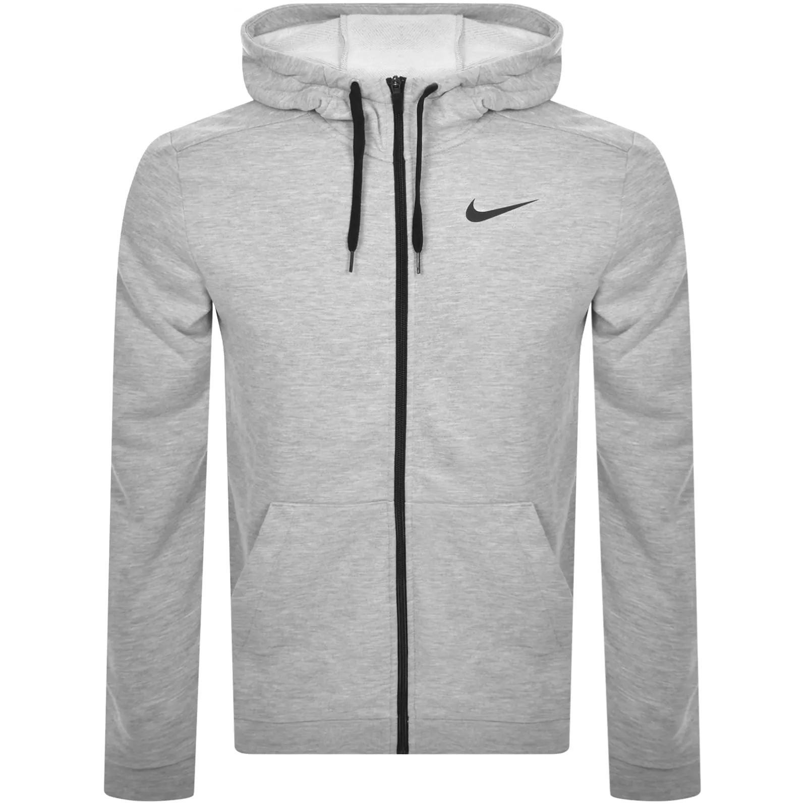 Nike Training Full Zip Dri Fit Logo Hoodie Grey