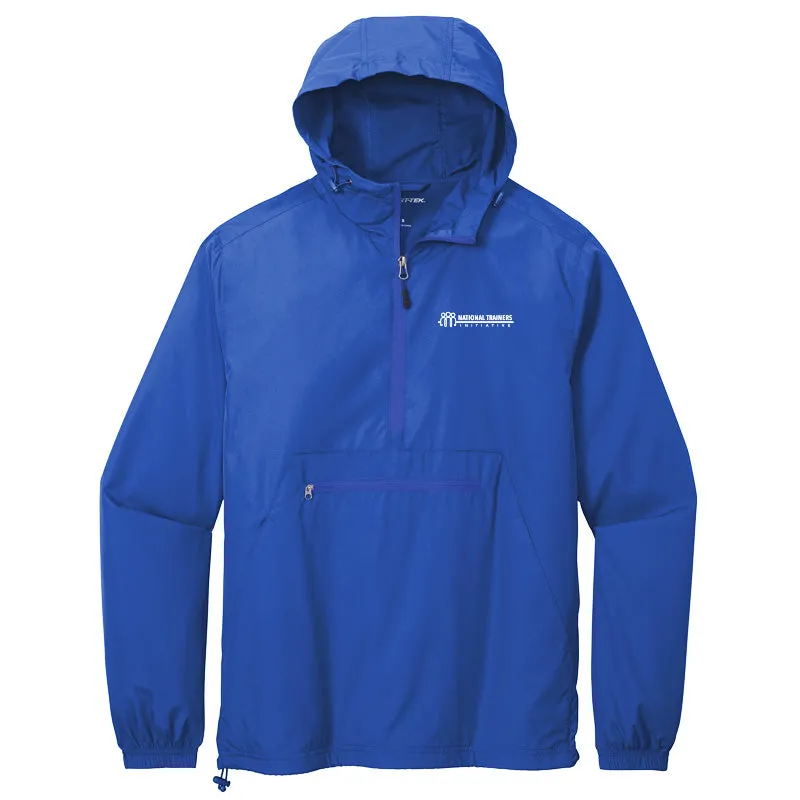 NTI Blue 1/2 Zip Hoodie Windbreaker