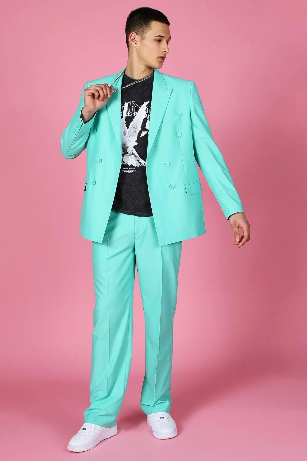Relaxed Plain Suit Pants