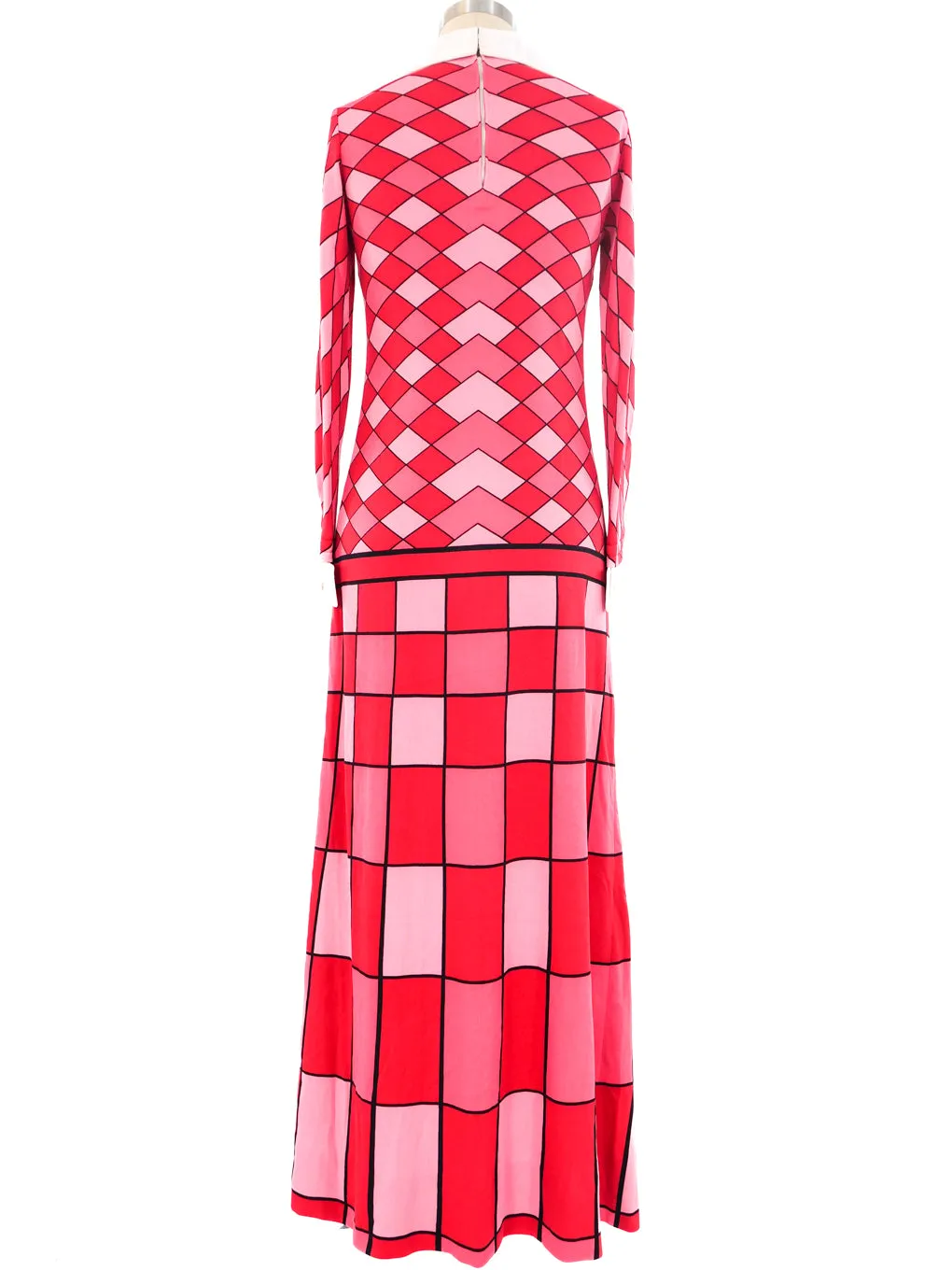 Roberta di Camerino Checkered Jersey Dress