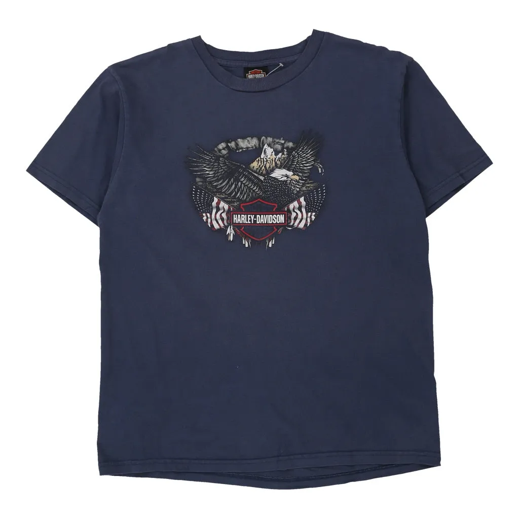 St. Louis, Missouri Harley Davidson Graphic T-Shirt - 2XL Navy Cotton