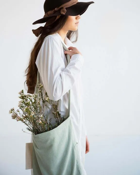 Tintok Bag Unisex Corduroy Mati Sea Foam Light Green
