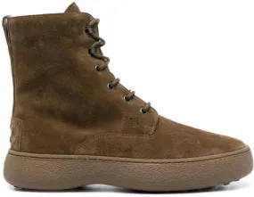 Tod's suede ankle boots Green