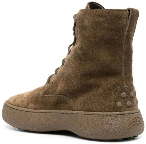 Tod's suede ankle boots Green