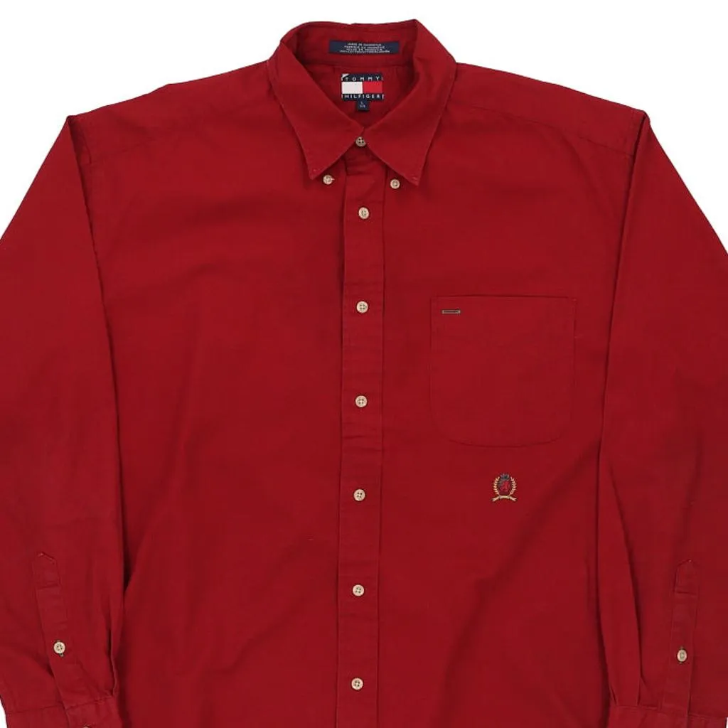 Tommy Hilfiger Shirt - Large Red Cotton