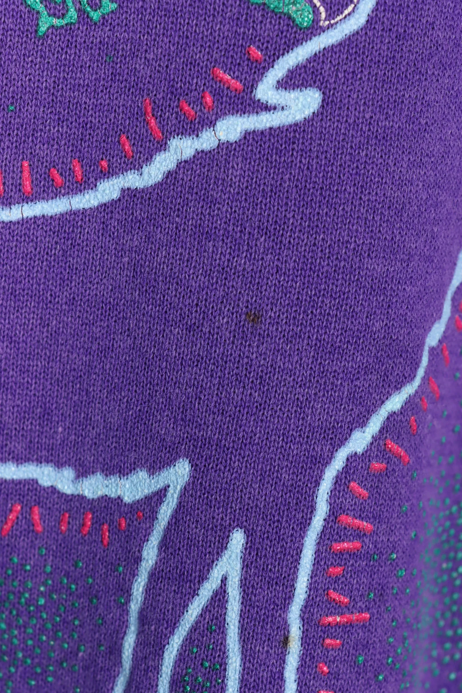Vintage 1989 'Wild in Minnesota' Wolf Colourful Sweatshirt USA Made (XL)
