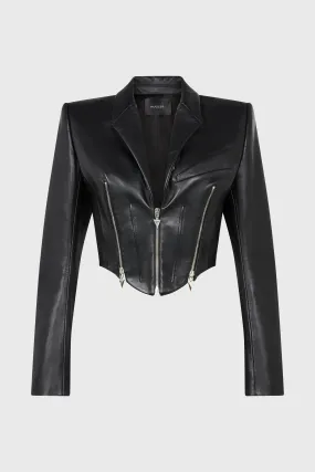 ZIPPED LEATHER JACKET